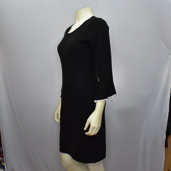 CALVIN KLEIN SHEATH BLACK‎ SWEATER DRESS SZ PET MD - Picture 5 of 11